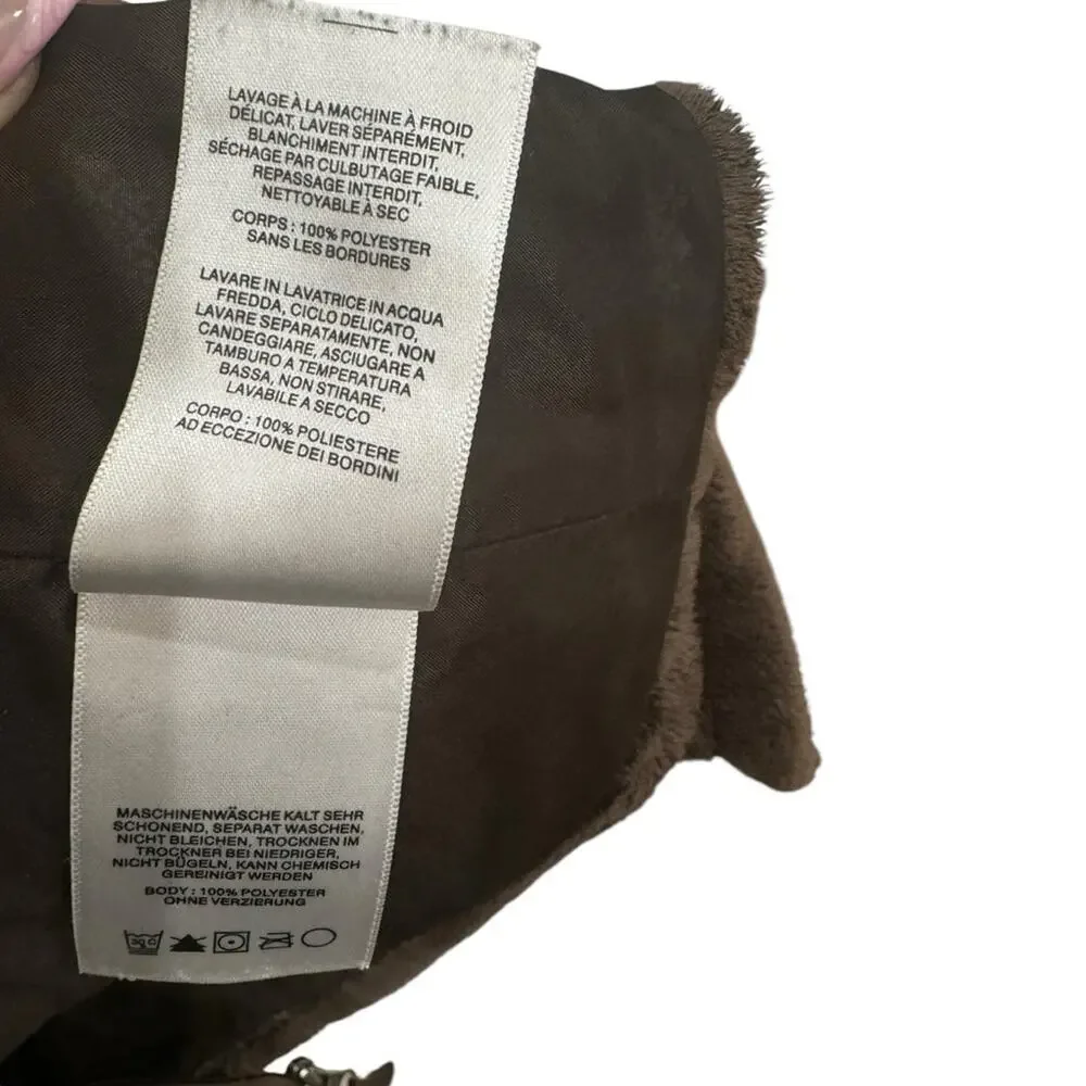 Columbia Women’s Chocolate Brown Zip Up‎ Outdoor Layer Fuzzy Fleece Vest Size S
